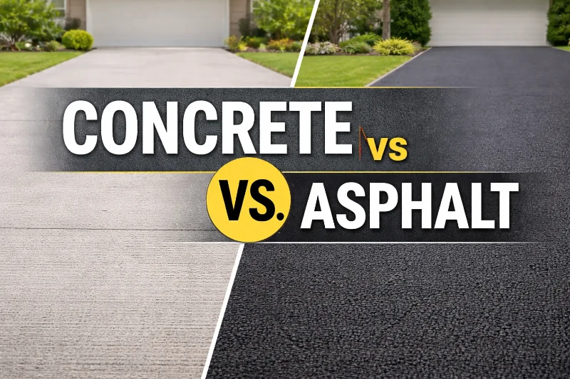Concrete vs Asphalt: Which Is Better for Driveways? 1 Concrete vs Asphalt - Which Is Better for Driveways